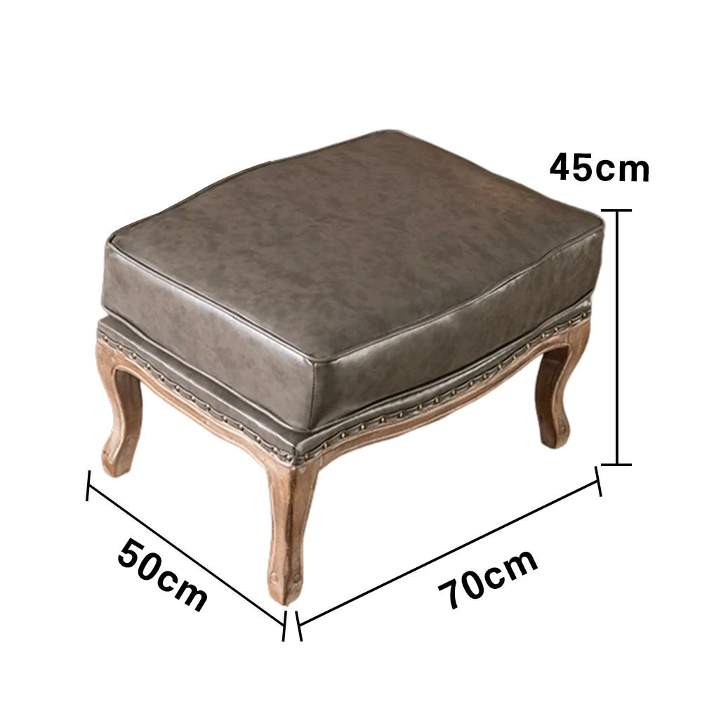 LIVARA Green Orchid Embroidered Velvet Armchair with Matching Ottoman - Soft Velvet Upholstery, High-Resilience Cushion, Solid Wood Frame - Coffee