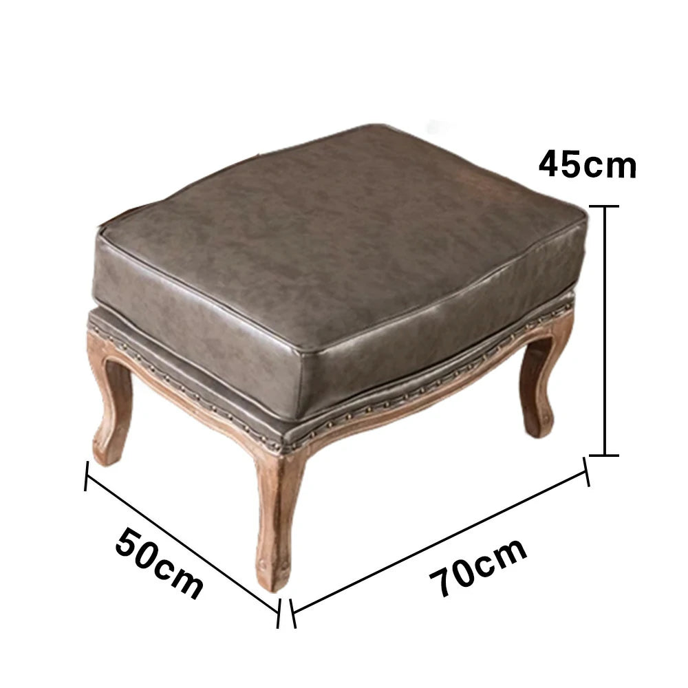 LIVARA Green Orchid Embroidered Velvet Armchair with Matching Ottoman - Soft Velvet Upholstery, High-Resilience Cushion, Solid Wood Frame - Grey