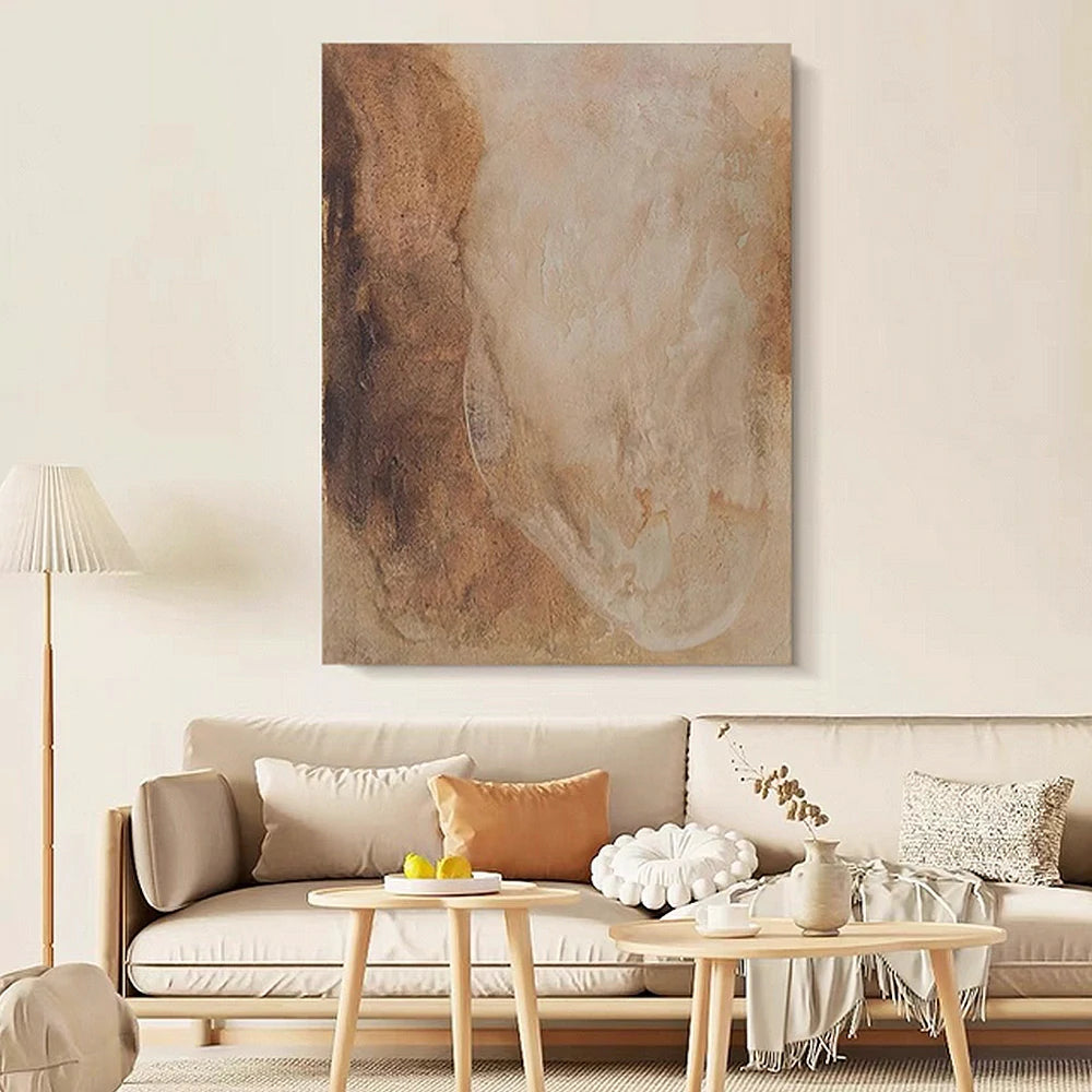 LIVARA Hand-Painted Oil Painting 60/80/120cm - Neutral Palette and Gentle Brushwork Enhance Calm and Stylish Interiors