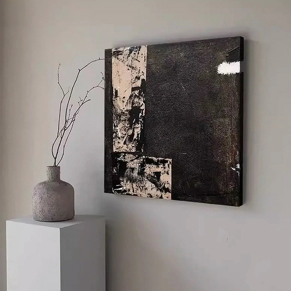 LIVARA Hand-Painted Oil Painting 60/100/140cm - Textured Abstract Design with Natural Brushwork Adds Warmth to Contemporary Décor