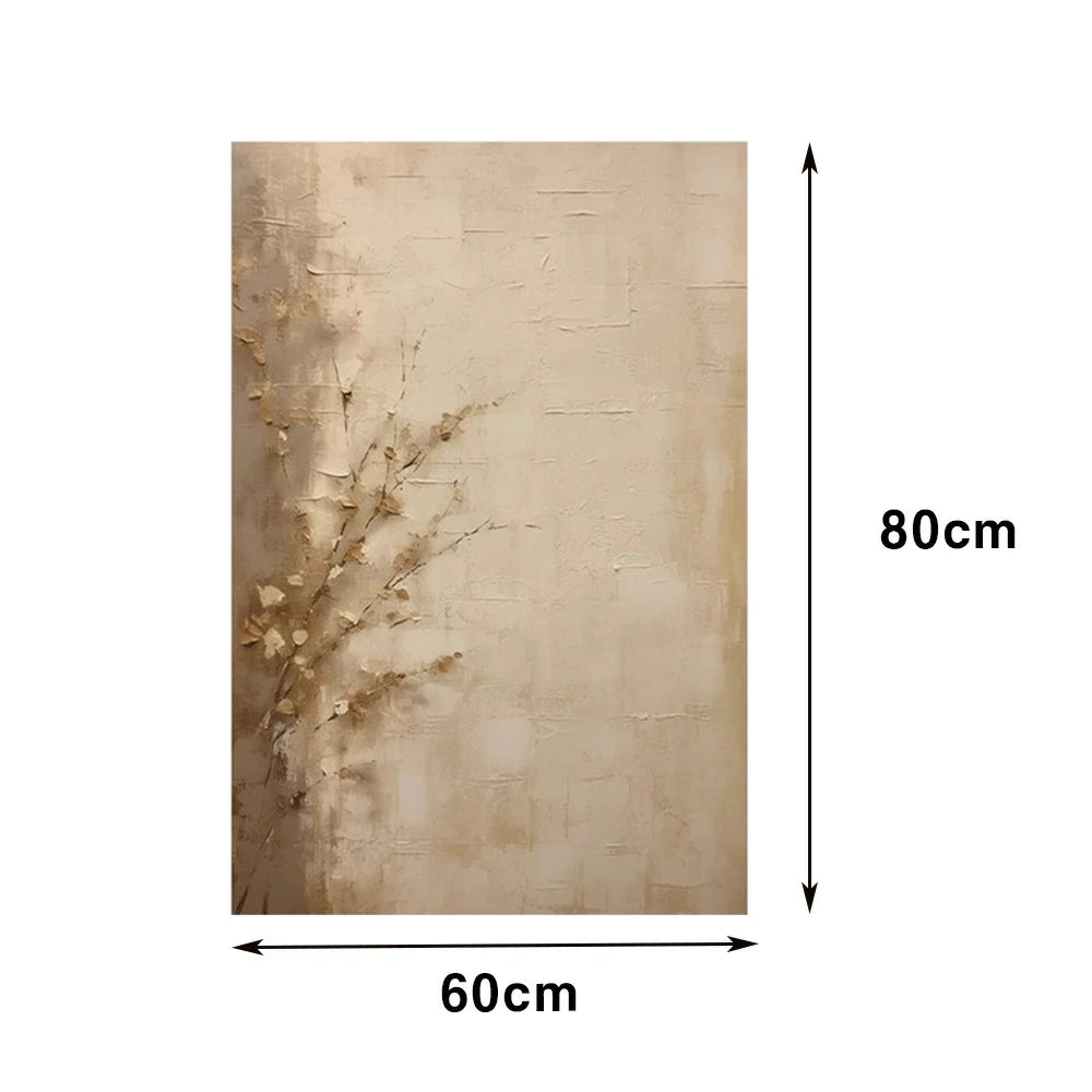 LIVARA Hand-Painted Oil Painting 60/80/120cm - Premium Canvas Artwork Featuring Natural Shades and Balanced Lines