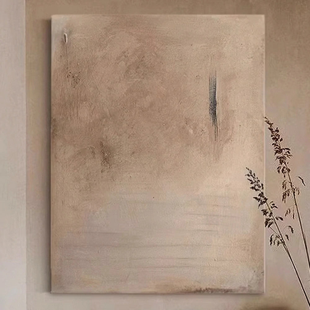 LIVARA Hand-Painted Oil Painting 60/80/120cm - Elegant Wall Accent with Textured Detail and Gentle Neutral Palette