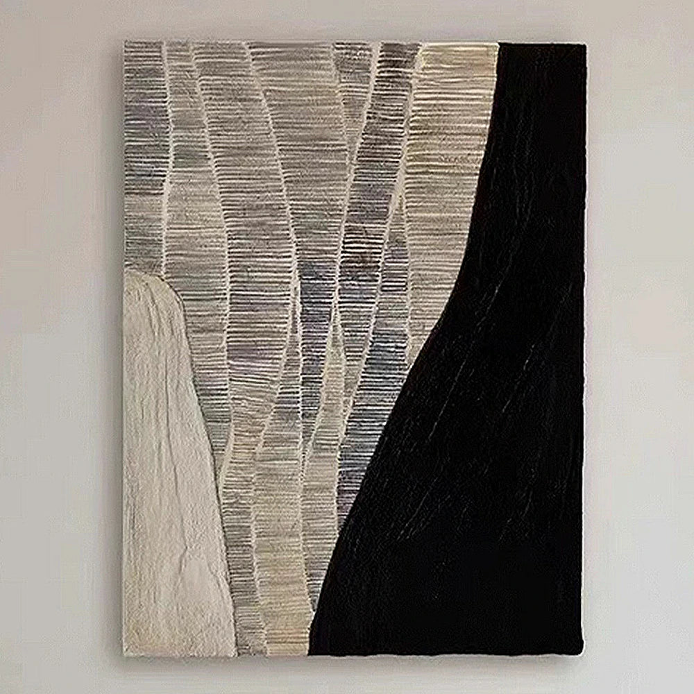 LIVARA Hand-Painted Oil Painting 60/80/120cm - Modern Abstract Canvas Art in Neutral Tones That Brings Calm and Warmth to Any Living Space