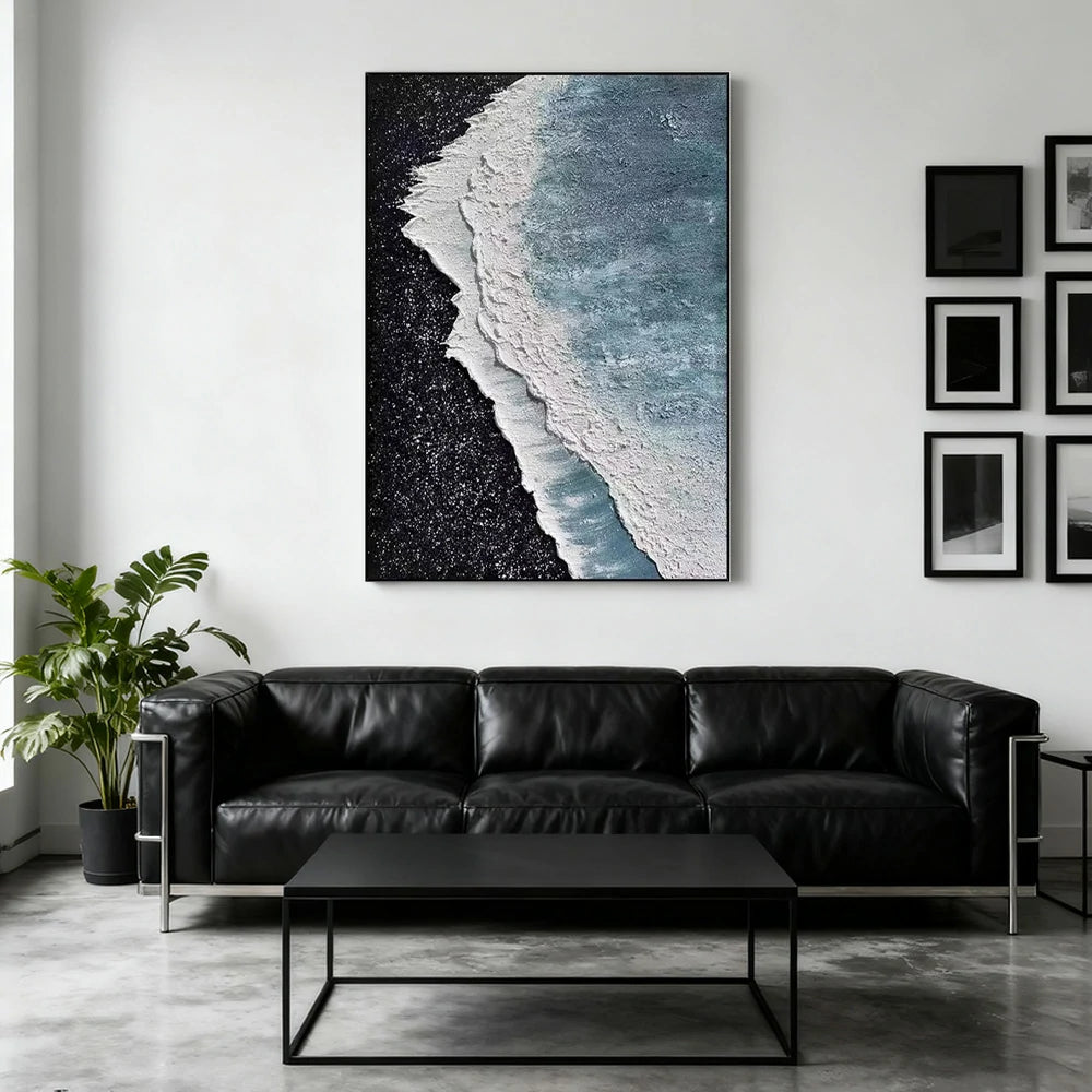 LIVARA Hand-Painted Oil Painting 60/80/120cm - Neutral Abstract Design Perfect for Hallways, Bedrooms and Living Areas