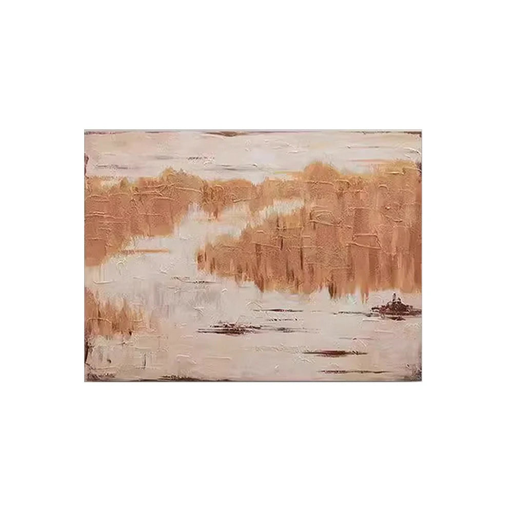 LIVARA Hand-Painted Oil Painting 60/80/120cm - Contemporary Neutral Tones and Organic Shapes for Effortless Home Styling