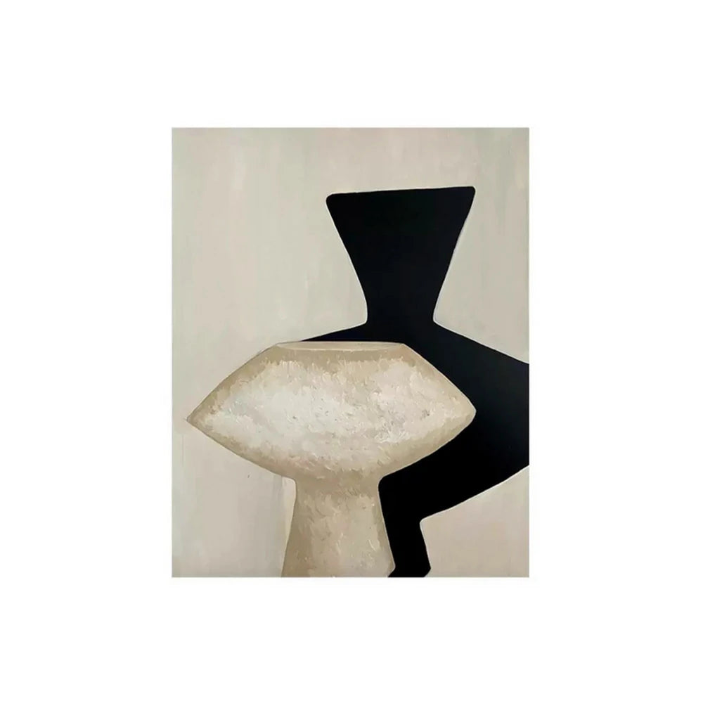 LIVARA Hand-Painted Oil Painting 60/80/120cm - Layered Abstract Canvas Design for Balanced and Refined Room Atmosphere