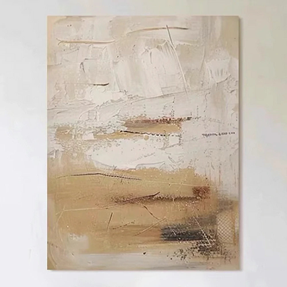 LIVARA Hand-Painted Oil Painting 60/80/120cm - Modern Textured Canvas in Calm Shades Creating Peaceful and Stylish Ambience