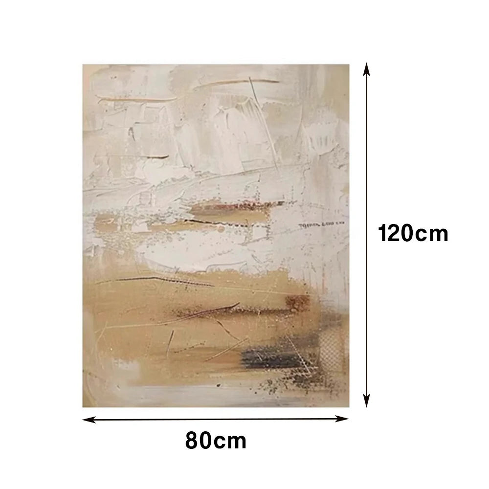 LIVARA Hand-Painted Oil Painting 60/80/120cm - Modern Textured Canvas in Calm Shades Creating Peaceful and Stylish Ambience