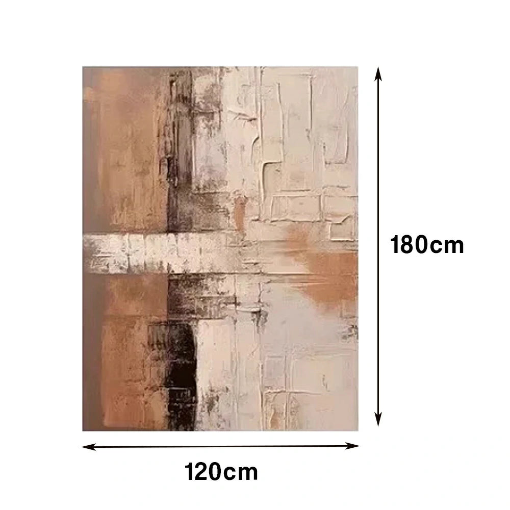 LIVARA Hand-Painted Oil Painting 60/80/120cm - Elegant Neutral Artwork That Harmonises with Simple and Light Interiors