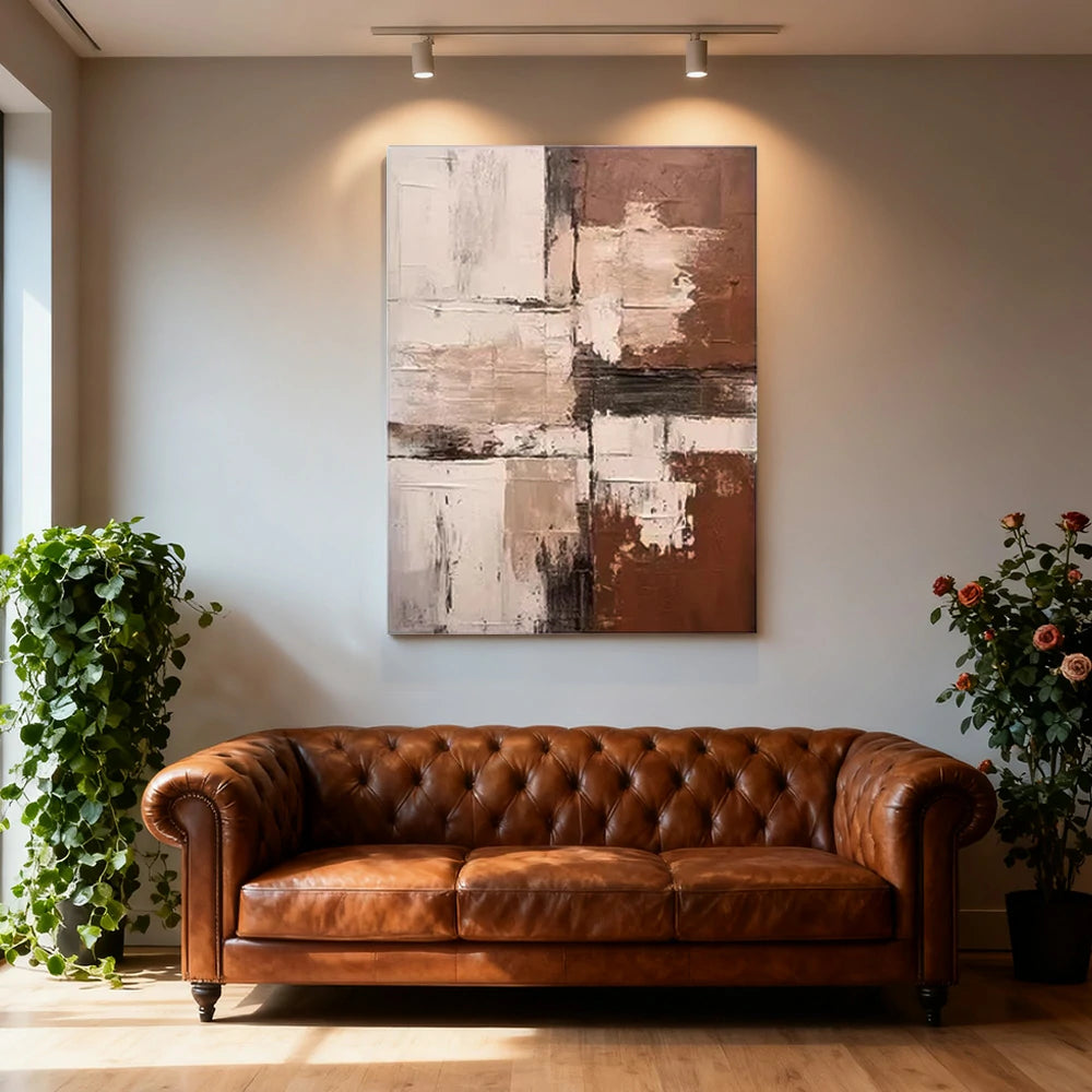LIVARA Hand-Painted Oil Painting 60/80/120cm - Premium Canvas Wall Art with Gentle Colour Flow and Textured Detail