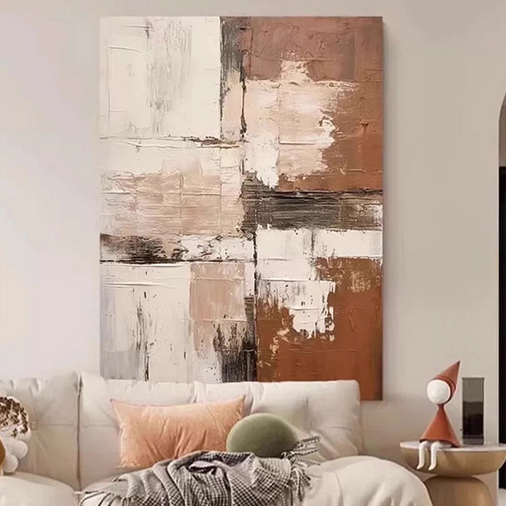 LIVARA Hand-Painted Oil Painting 60/80/120cm - Premium Canvas Wall Art with Gentle Colour Flow and Textured Detail