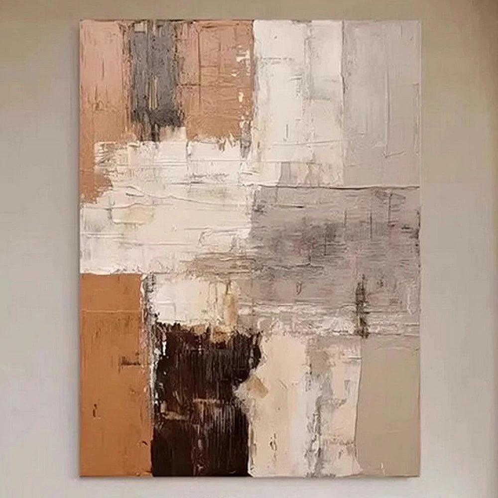 LIVARA Hand-Painted Oil Painting 60/80/120cm - Subtle Tones and Layered Brushstrokes Create a Relaxed and Sophisticated Ambience