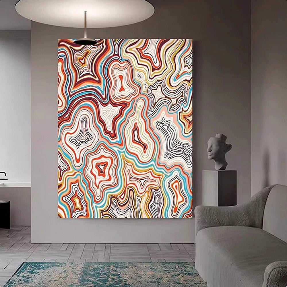 LIVARA Hand-Painted Oil Painting 60/80/120cm - Neutral Abstract Artwork That Elevates the Mood of Any Interior Space