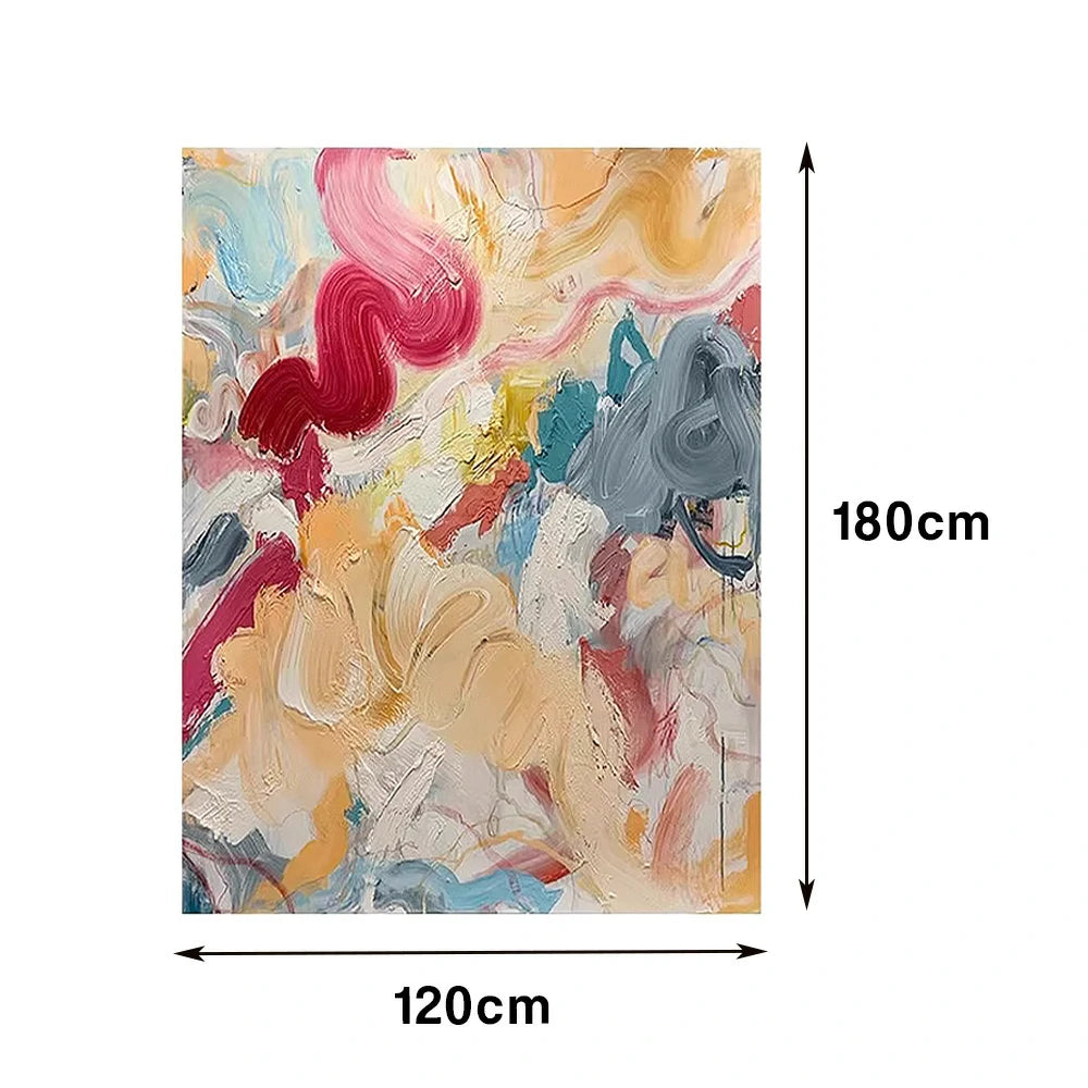 LIVARA Hand-Painted Oil Painting 60/80/120cm - Minimalist Art with Gentle Neutrals and Flowing Patterns for Everyday Elegance