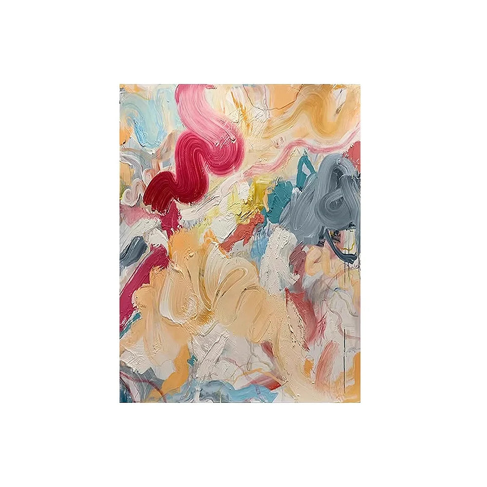 LIVARA Hand-Painted Oil Painting 60/80/120cm - Minimalist Art with Gentle Neutrals and Flowing Patterns for Everyday Elegance