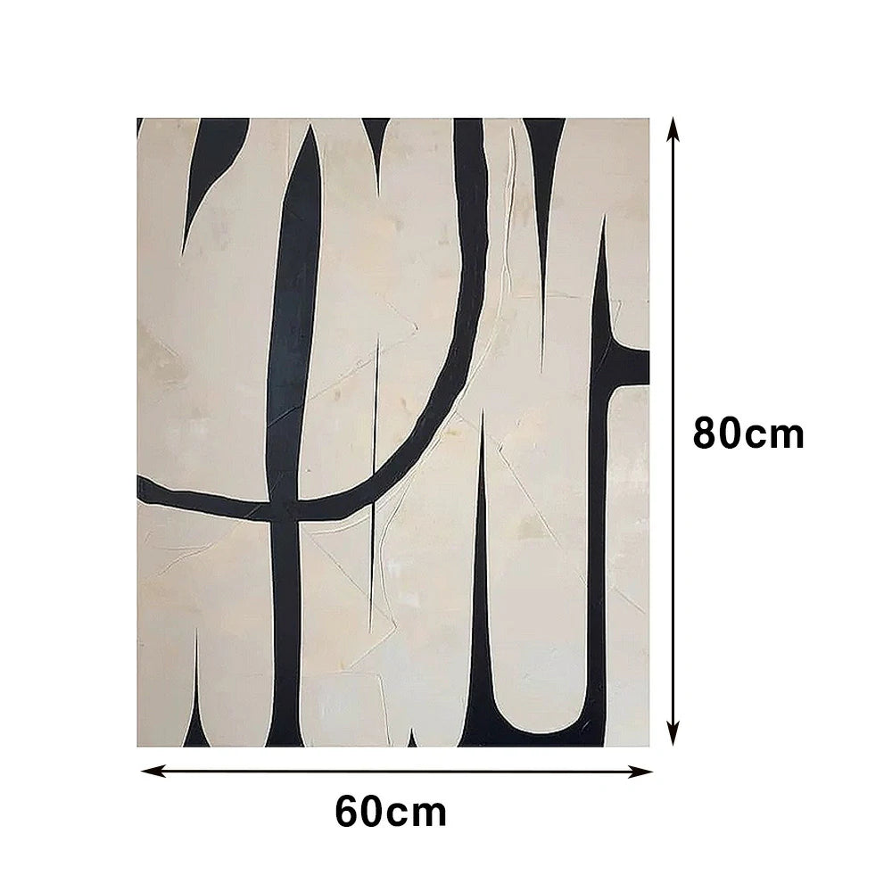 LIVARA Hand-Painted Oil Painting 60/80/120cm - Neutral Colour Palette Artwork Adding Warm Balance to Modern Living and Dining Areas