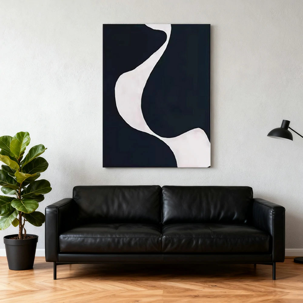 LIVARA Hand-Painted Oil Painting 60/80/120cm - Modern Abstract Wall Art Offering a Subtle, Relaxed and Balanced Look