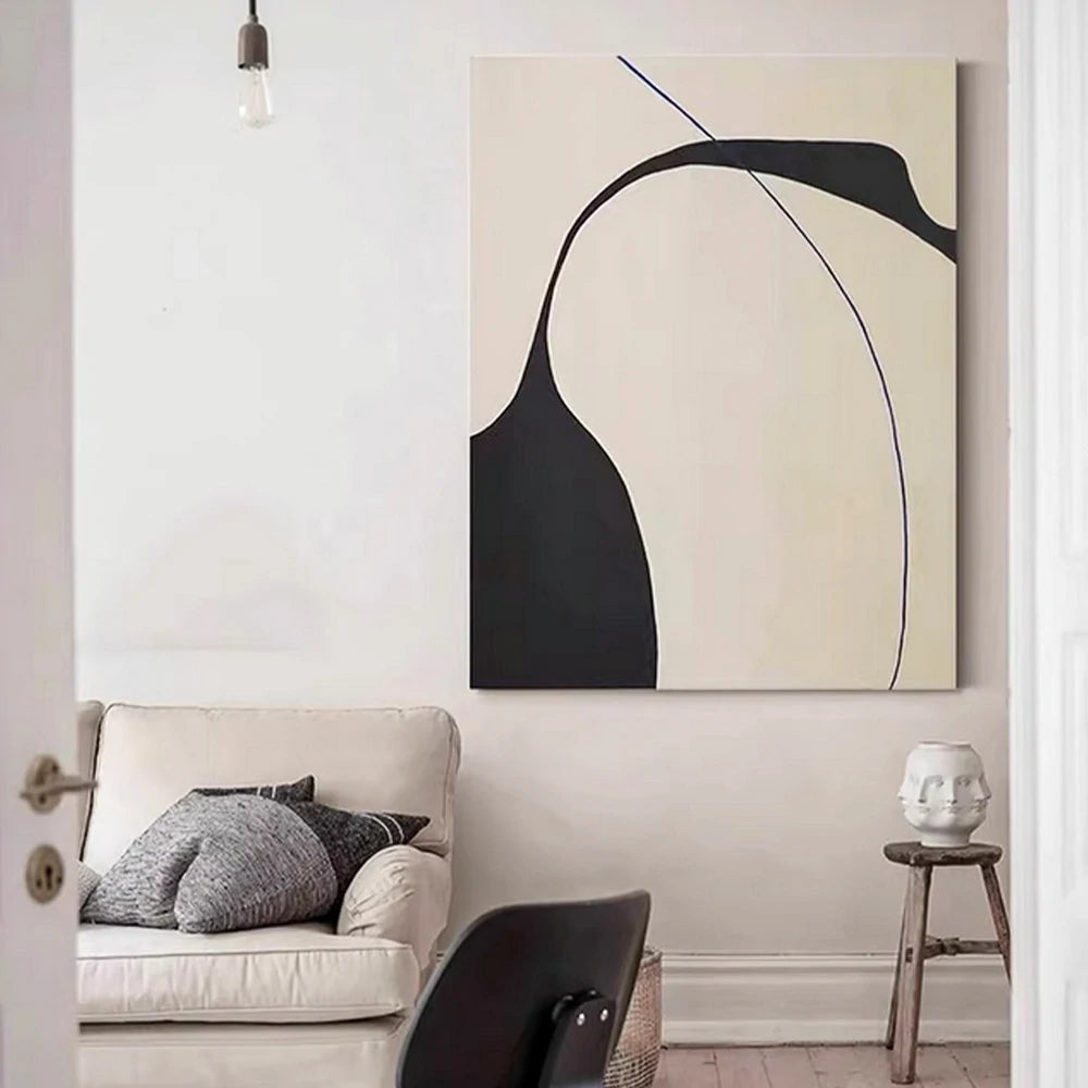 LIVARA Hand-Painted Oil Painting 60/80/120cm - Soft Neutral Palette and Fine Brushwork Bring Subtle Charm to Home Walls