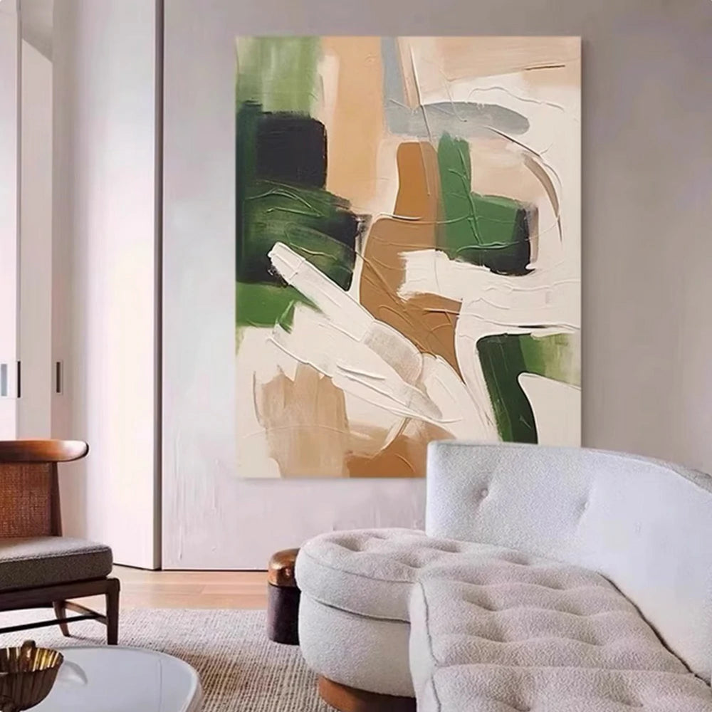 LIVARA Hand-Painted Oil Painting 60/80/120cm - Soft Colour Gradients and Clean Lines Define This Calm Modern Painting