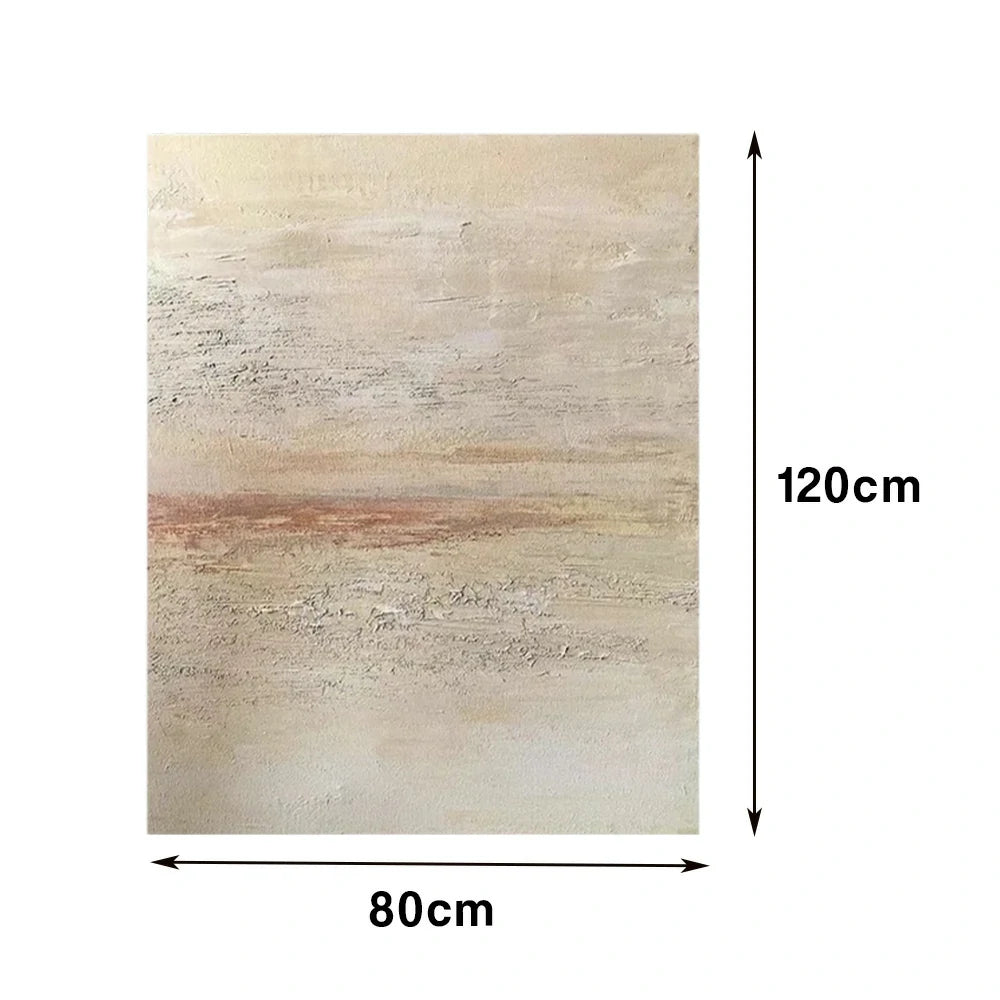 LIVARA Hand-Painted Oil Painting 60/80/120cm - Elegant Neutral Artwork Combining Soft Brush Texture and Refined Contemporary Style