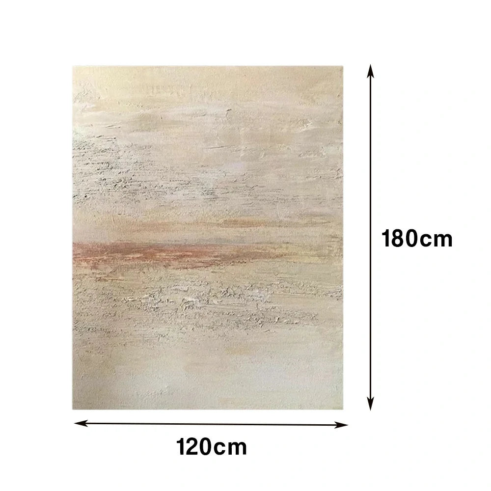 LIVARA Hand-Painted Oil Painting 60/80/120cm - Elegant Neutral Artwork Combining Soft Brush Texture and Refined Contemporary Style