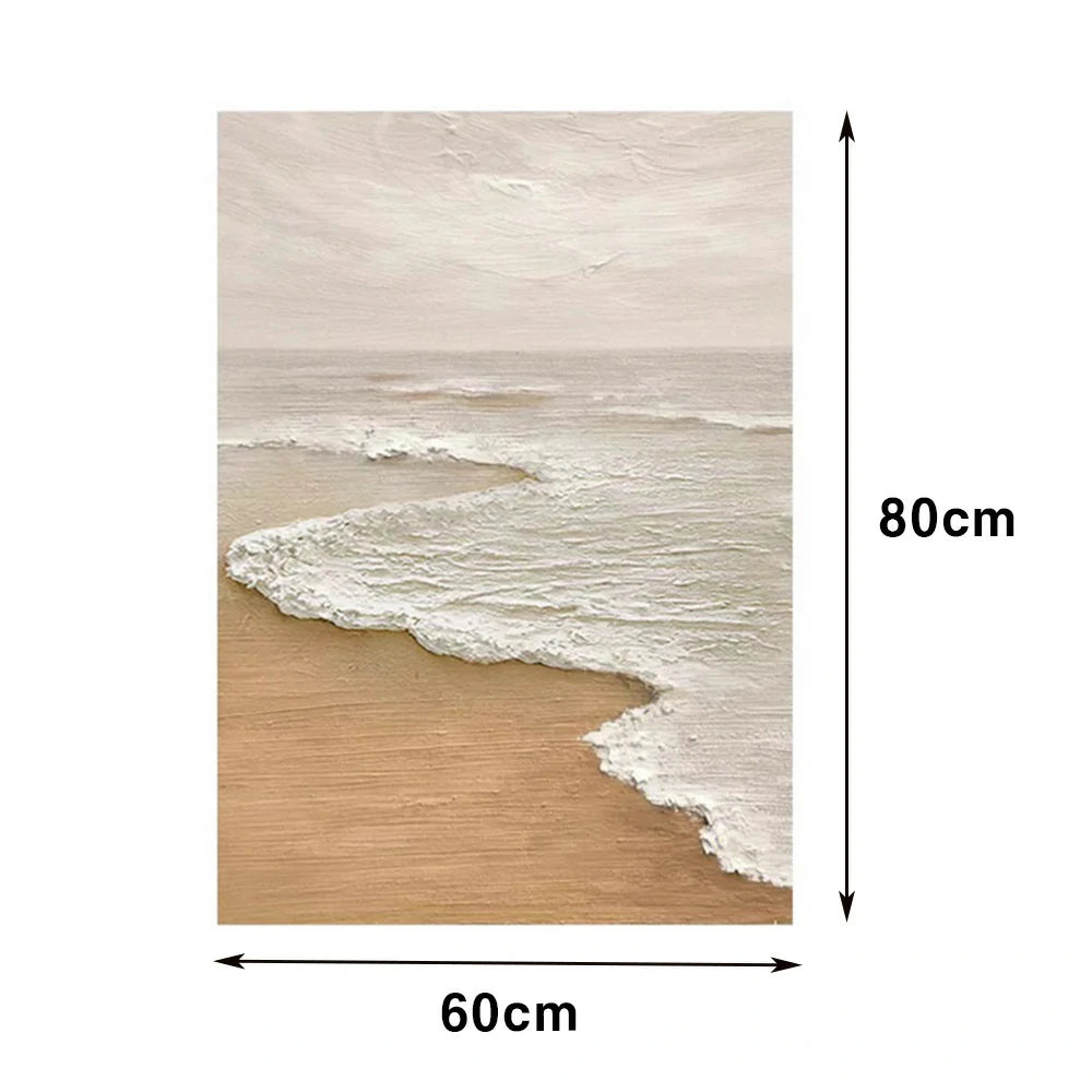 LIVARA Hand-Painted Oil Painting 60/80/120cm - Minimalist Neutral Tones on Textured Canvas Bring Elegance and Harmony to Your Home