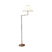 LIVARA Floor Lamp 3 Colour LED Lighting Fabric Shade Chrome Metal Body Adjustable Arm for Home