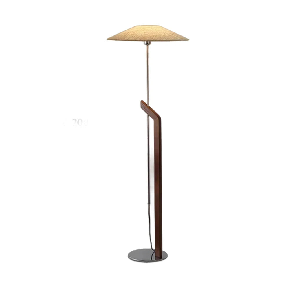 LIVARA Height Adjustable Floor Lamp 3 Colour Lighting Fabric Shade Iron Base Durable Metal Design