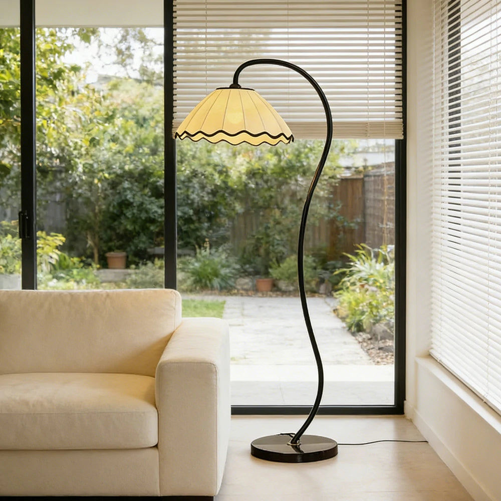 LIVARA Floor Lamp 3 Lighting Modes Linen Shade Marble Base Adjustable Iron Frame for Modern Spaces