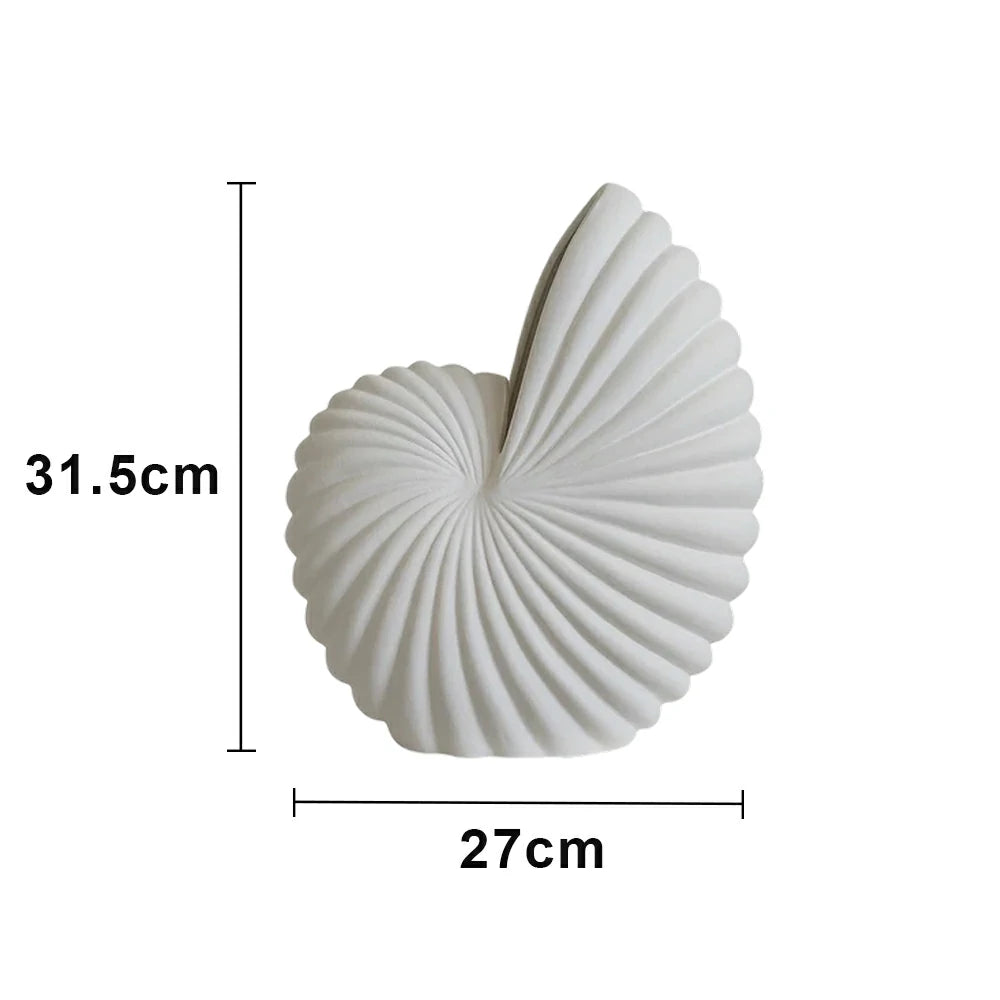 LIVARA Ceramic Vase Ornament Abstract Design Artistic Home Decor Matte Ceramic Handcrafted Stone-Texture Finish