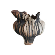 LIVARA Ceramic Vase Ornament Dried Rose Form Artistic Home Decor Matte Ceramic Handcrafted Stone-Texture Finish