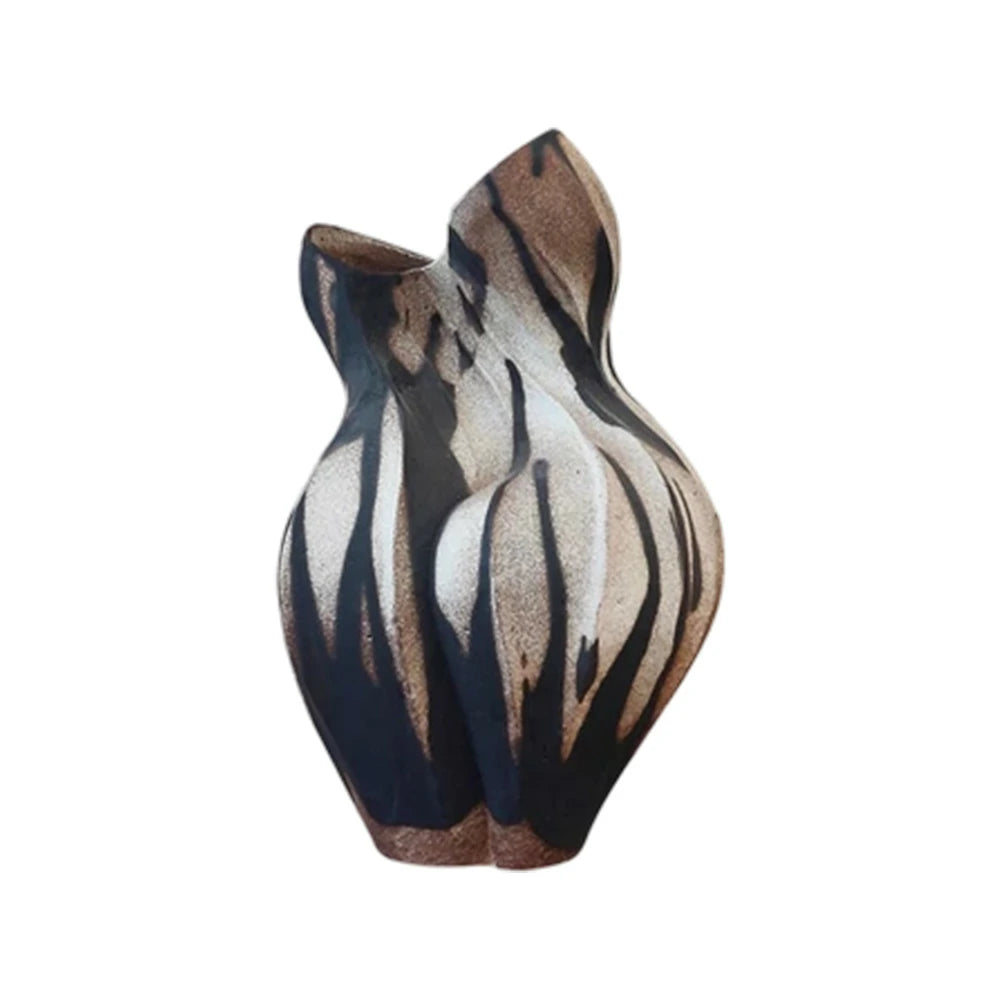 LIVARA Ceramic Vase Ornament Withered Rose Sculpture Artistic Display Matte Ceramic Handcrafted Stone-Texture Finish