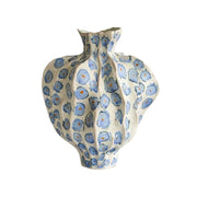 LIVARA Ceramic Vase Ornament Qing Shadow Layered Rhythm Theme Artistic Home Display Matte Ceramic Handcrafted Stone-Texture Design