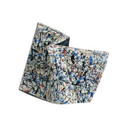 LIVARA Ceramic Vase Ornament Pollock-Inspired Theme Artistic Home Display Matte Ceramic Handcrafted Stone-Texture Design