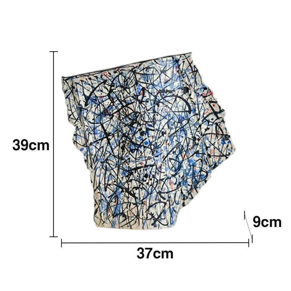 LIVARA Ceramic Vase Ornament Pollock Style Artistic Home Decor Matte Ceramic Handcrafted Stone-Texture Finish