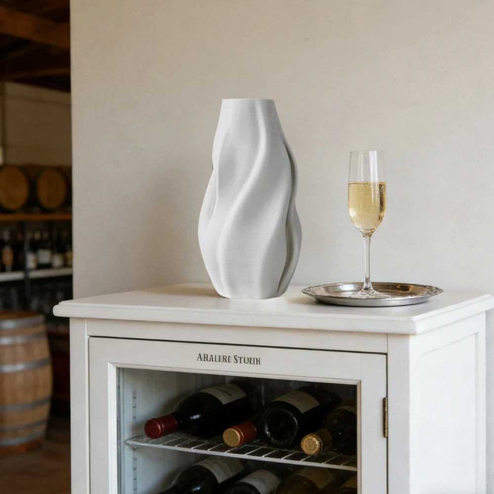 LIVARA Ceramic Vase Ornament Hand-Finished Craft Artistic Home Display Matte Ceramic Stone-Texture Design