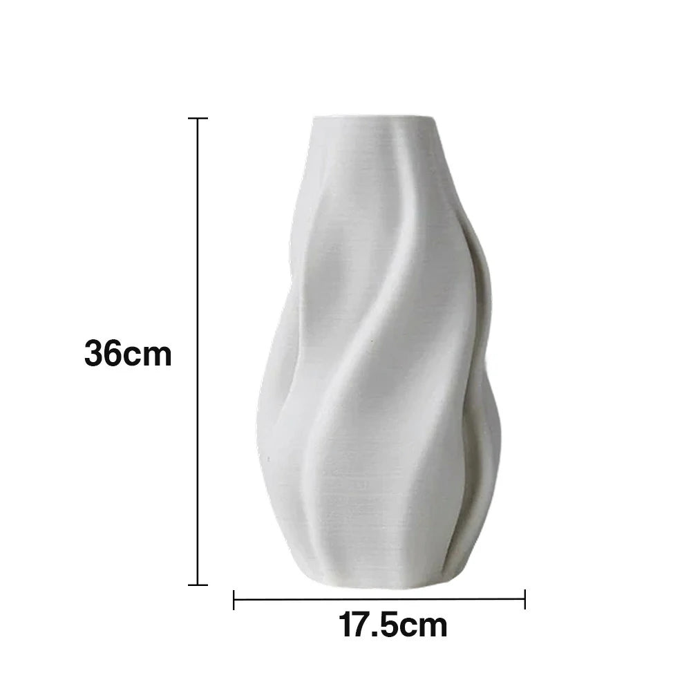 LIVARA Ceramic Vase Ornament Hand-Finished Craft Artistic Home Display Matte Ceramic Stone-Texture Design