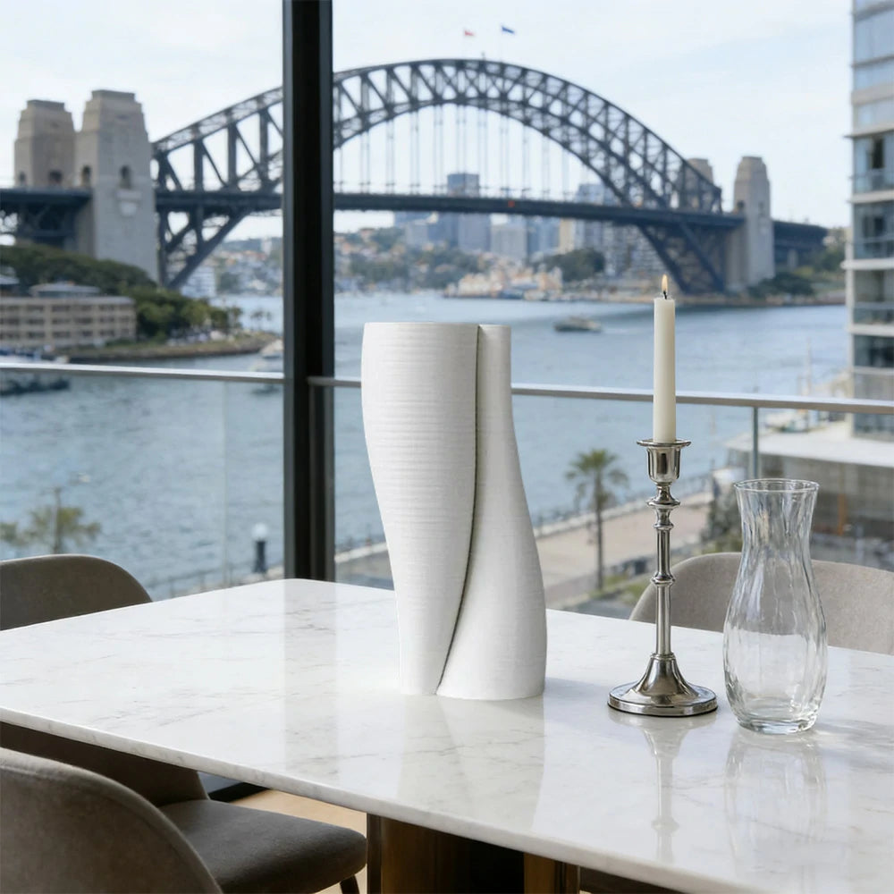 LIVARA Ceramic Vase Ornament Balanced Silhouette Artistic Decor Matte Ceramic Minimal Profile