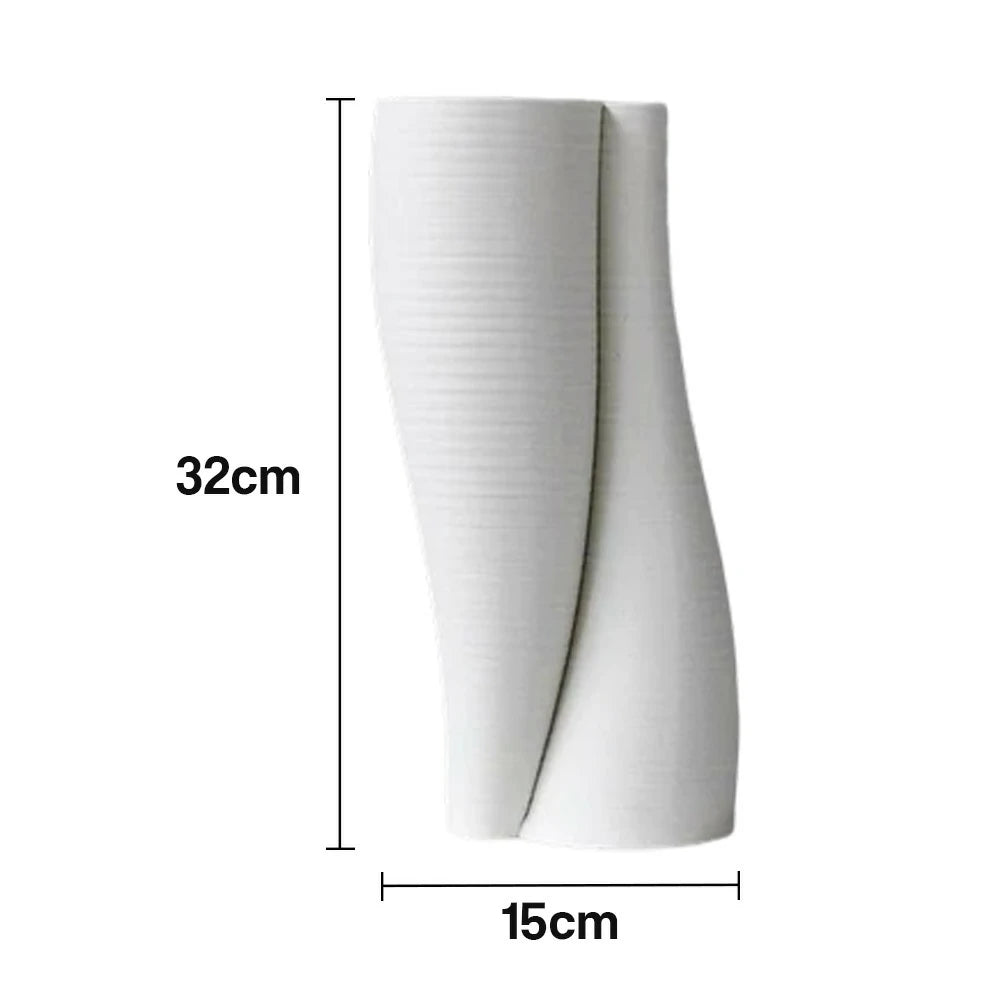LIVARA Ceramic Vase Ornament Balanced Silhouette Artistic Decor Matte Ceramic Minimal Profile