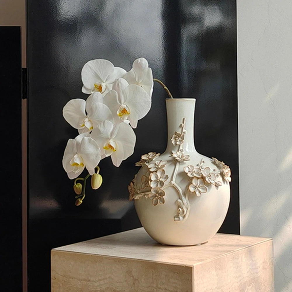 LIVARA Ceramic Vase Ornament Modern Minimal Space Styling Matte Ceramic Artistic Display