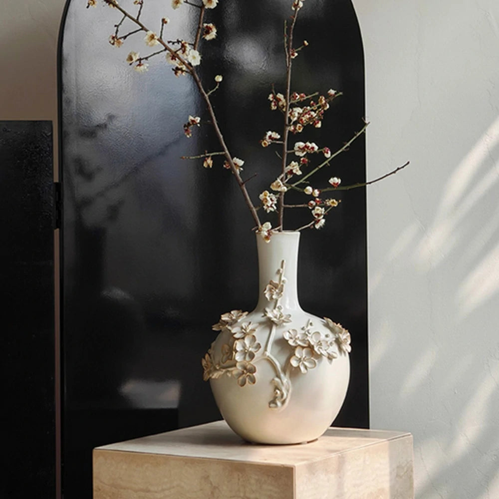 LIVARA Ceramic Vase Ornament Modern Minimal Space Styling Matte Ceramic Artistic Display