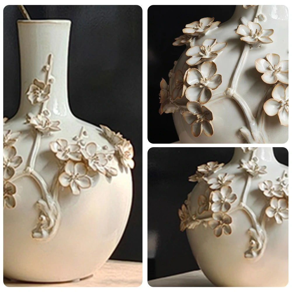 LIVARA Ceramic Vase Ornament Modern Minimal Space Styling Matte Ceramic Artistic Display