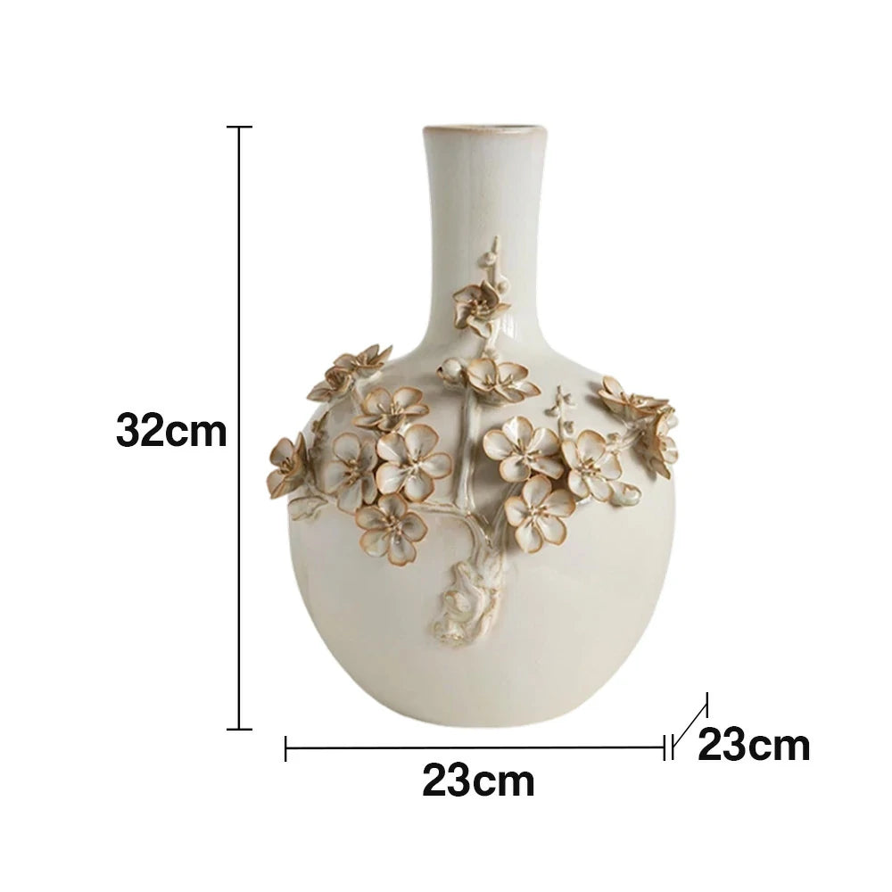 LIVARA Ceramic Vase Ornament Modern Minimal Space Styling Matte Ceramic Artistic Display