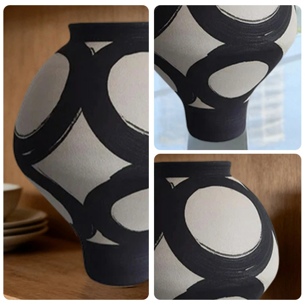LIVARA Ceramic Vase Ornament Stable Glaze Structure Designed for Long-Term Display Matte Ceramic