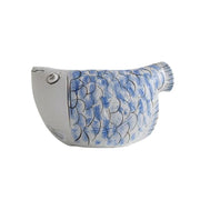 LIVARA Ceramic Vase Ornament Blue-and-White Porcelain with Indigo Dragonfish Motif Artistic Home Display Matte Ceramic Handcrafted Stone-Texture Design