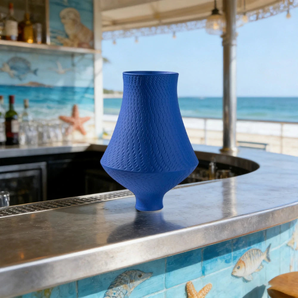 LIVARA Ceramic Vase Ornament Klein Blue Modern Design Artistic Home Decor Matte Ceramic Handcrafted Finish