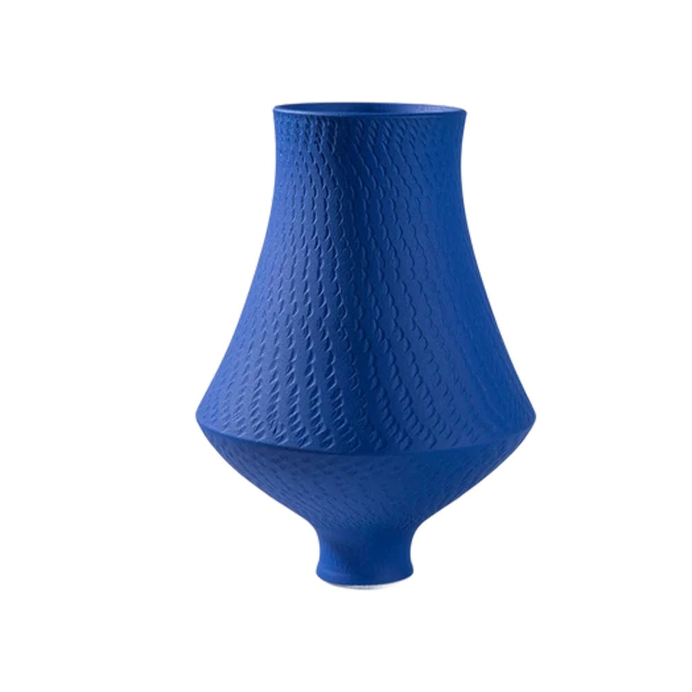 LIVARA Ceramic Vase Ornament Klein Blue Modern Design Artistic Home Decor Matte Ceramic Handcrafted Finish
