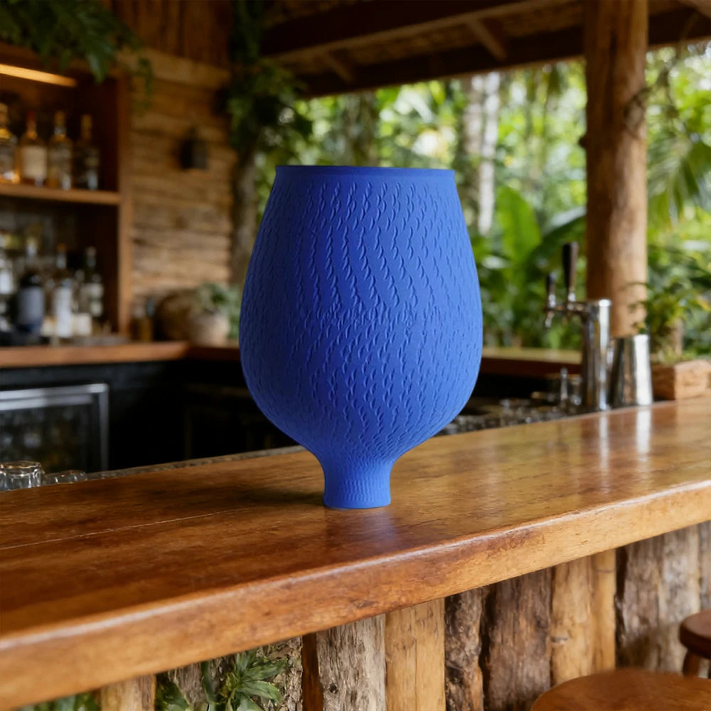 LIVARA Ceramic Vase Ornament Klein Blue Tone Living Room Entryway Styling Matte Ceramic