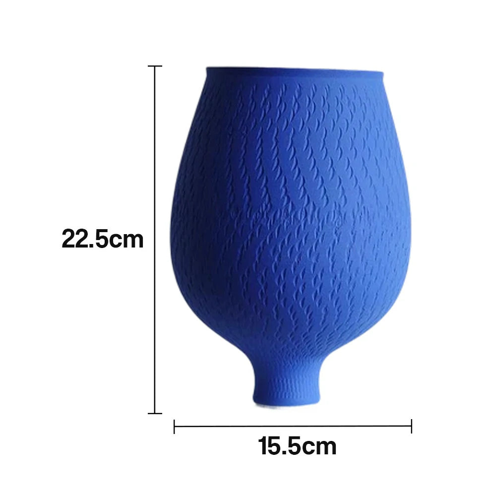 LIVARA Ceramic Vase Ornament Klein Blue Tone Living Room Entryway Styling Matte Ceramic