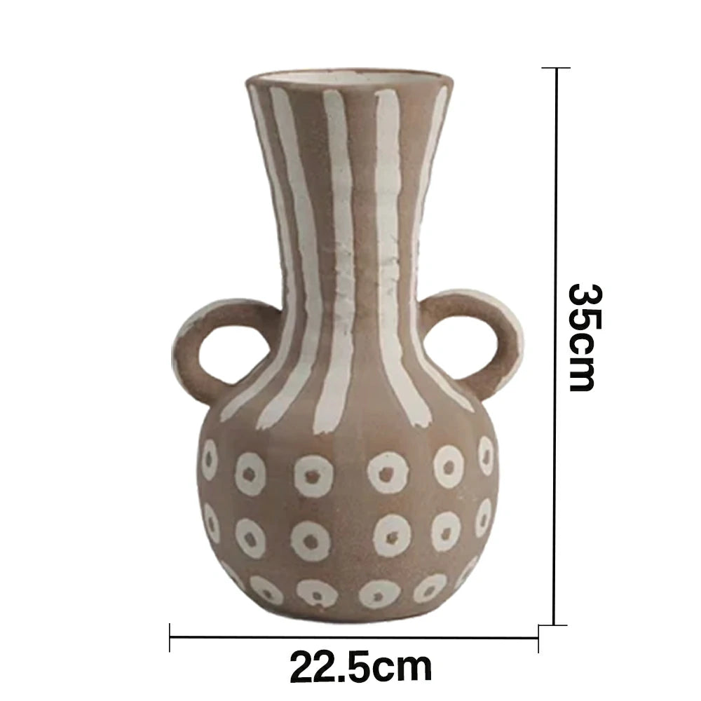 LIVARA Ceramic Vase Ornament Fine Matte Glaze Artistic Decorative Display Matte Ceramic Handcrafted Finish